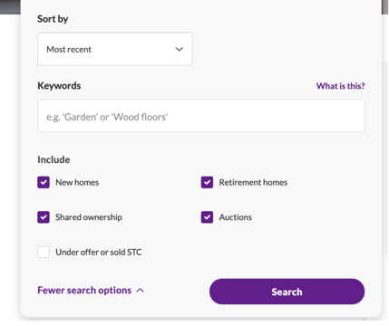 zoopla search form